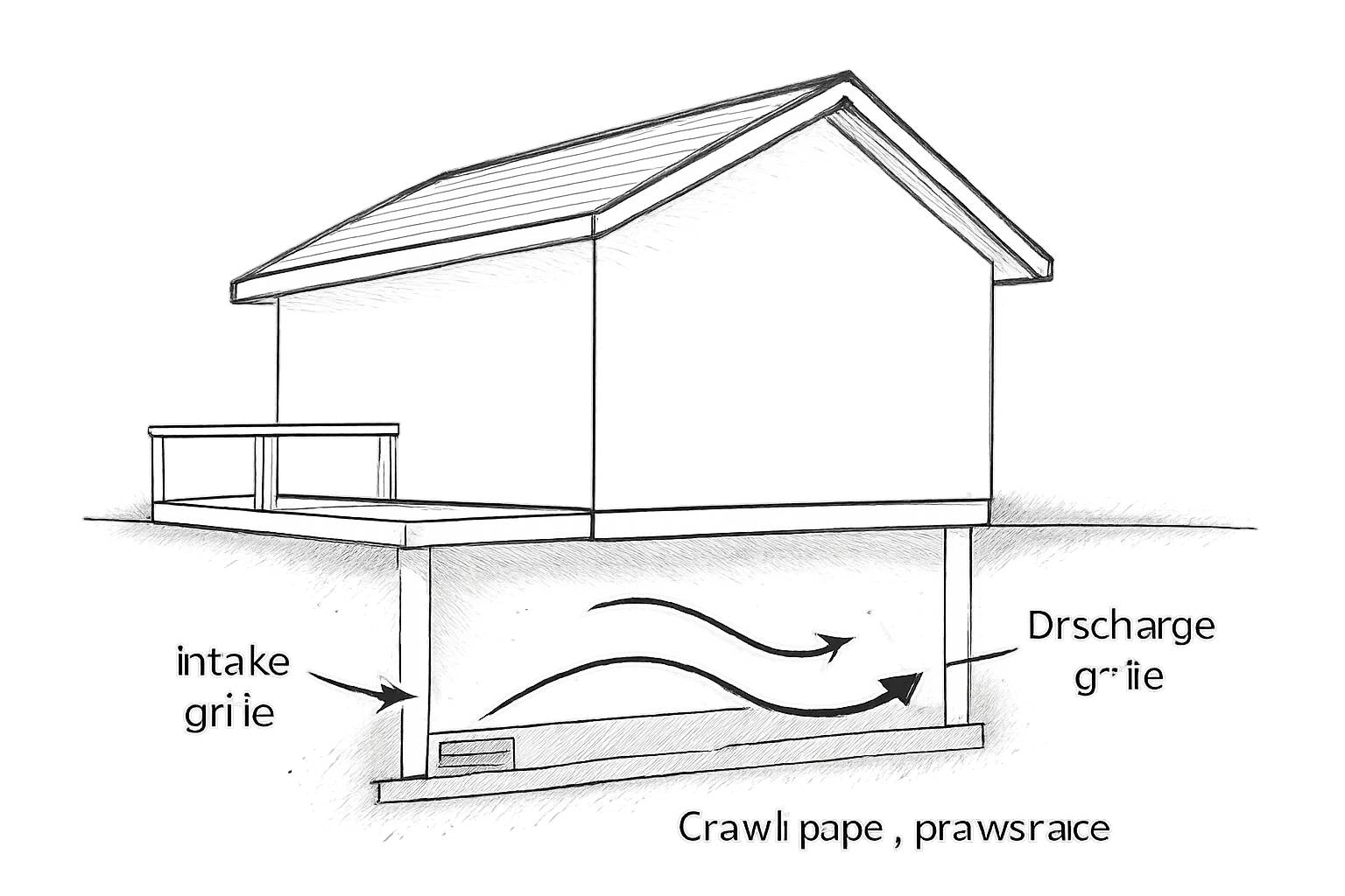 aeration vide sanitaire terrasse