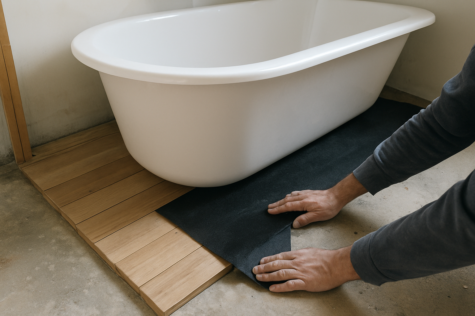 Baignoire plancher bois : guide complet pour une pose sécurisée et étanche