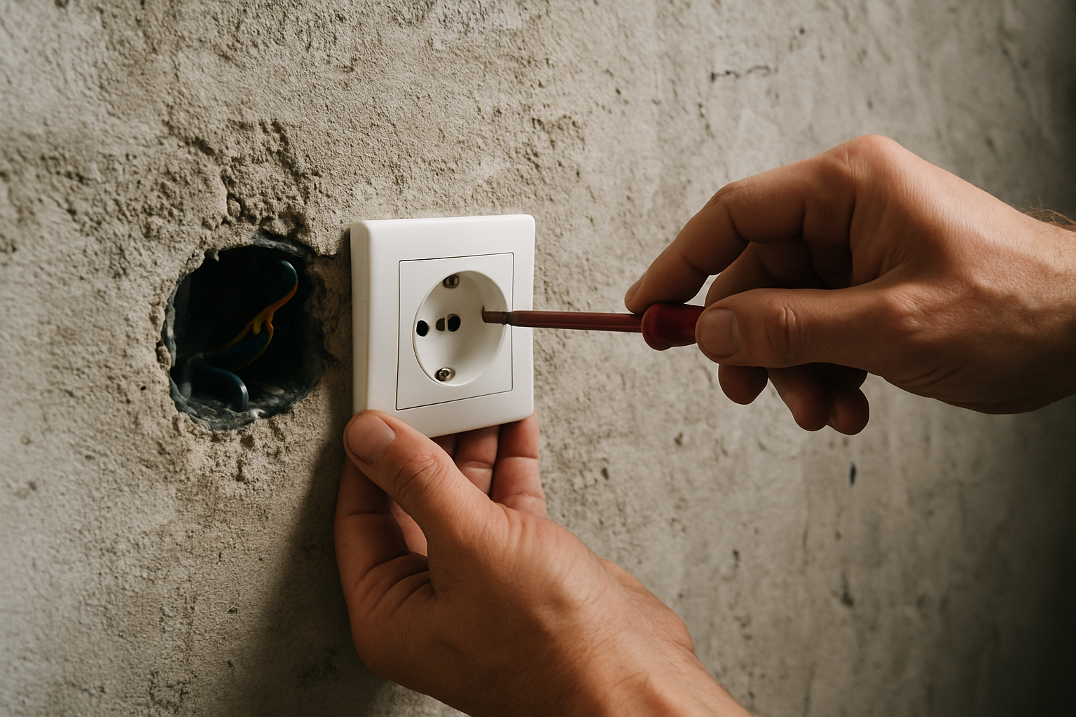 Comment déplacer une prise électrique sur un mur en béton sans danger : guide complet