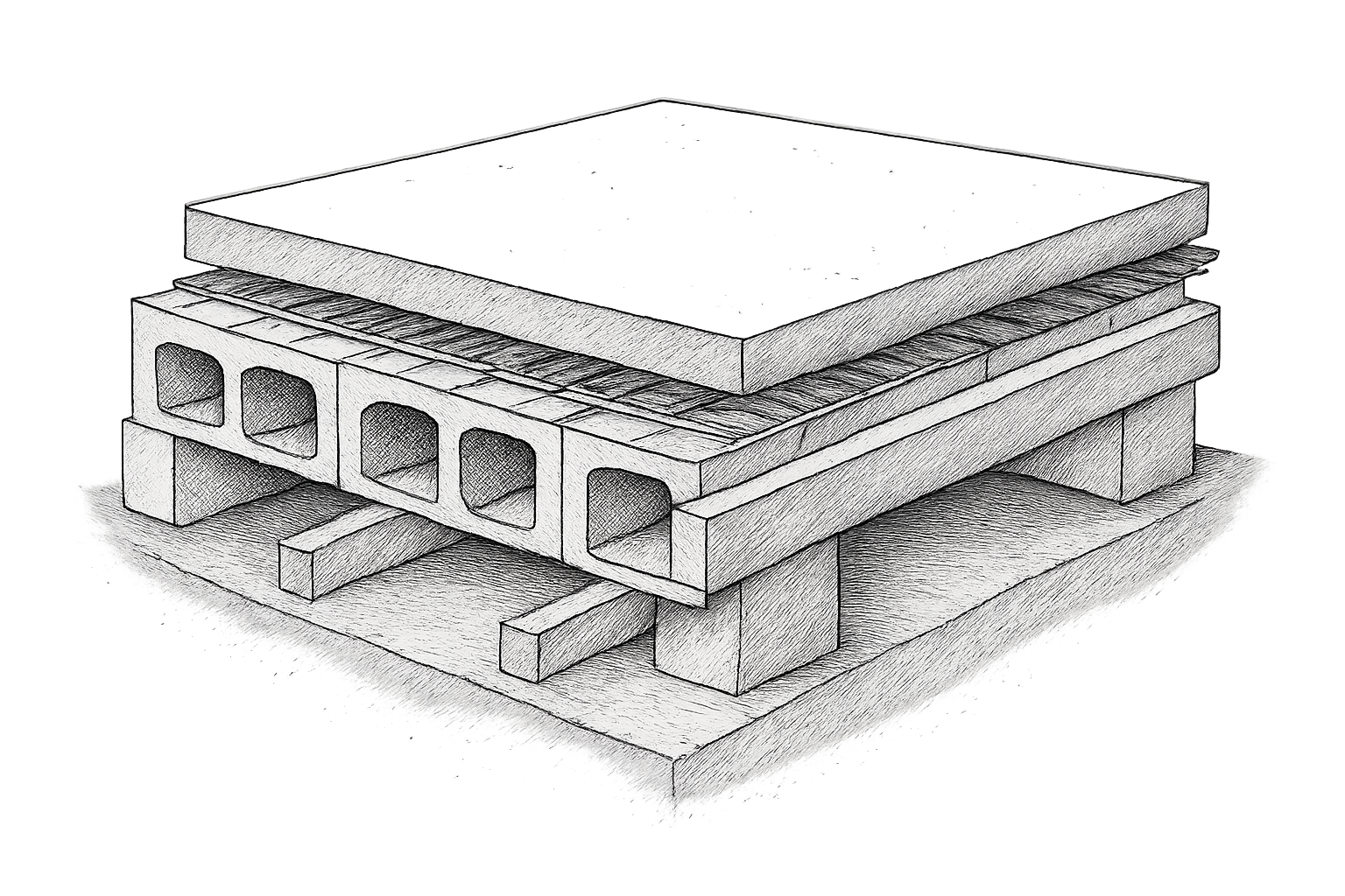 dalle beton sur hourdis