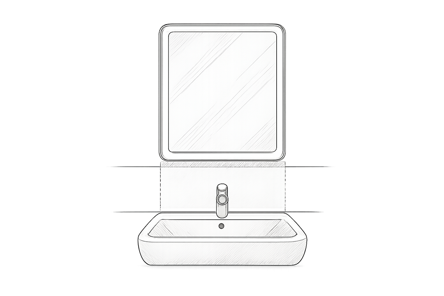 hauteur alimentation électrique miroir salle de bain