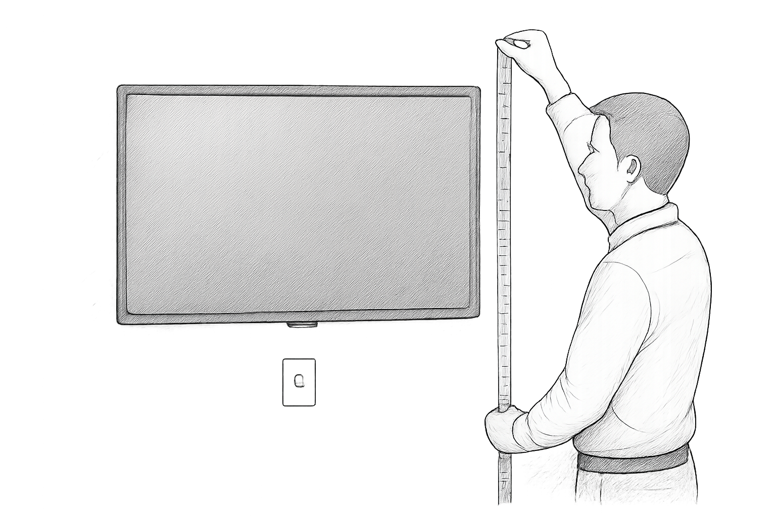 hauteur prise tv murale