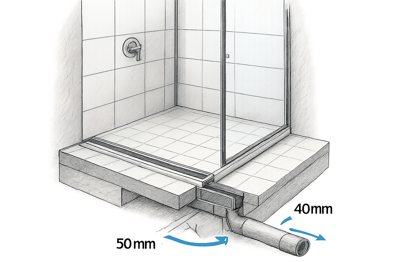evacuation douche 40 ou 50 mm quel diametre choisir selon votre installation