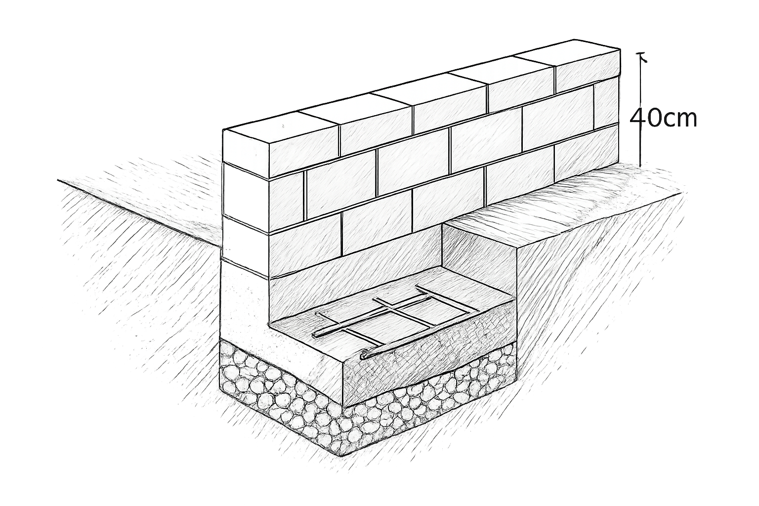 fondation pour muret de 40 cm guide complet des etapes de construction